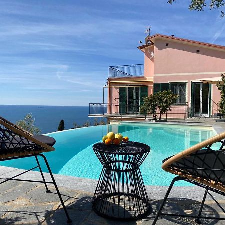 Casaviva - Ampio Trilocale Vista Mare Con Piscina - Pieve Alta Apartamento Pieve Ligure Exterior foto