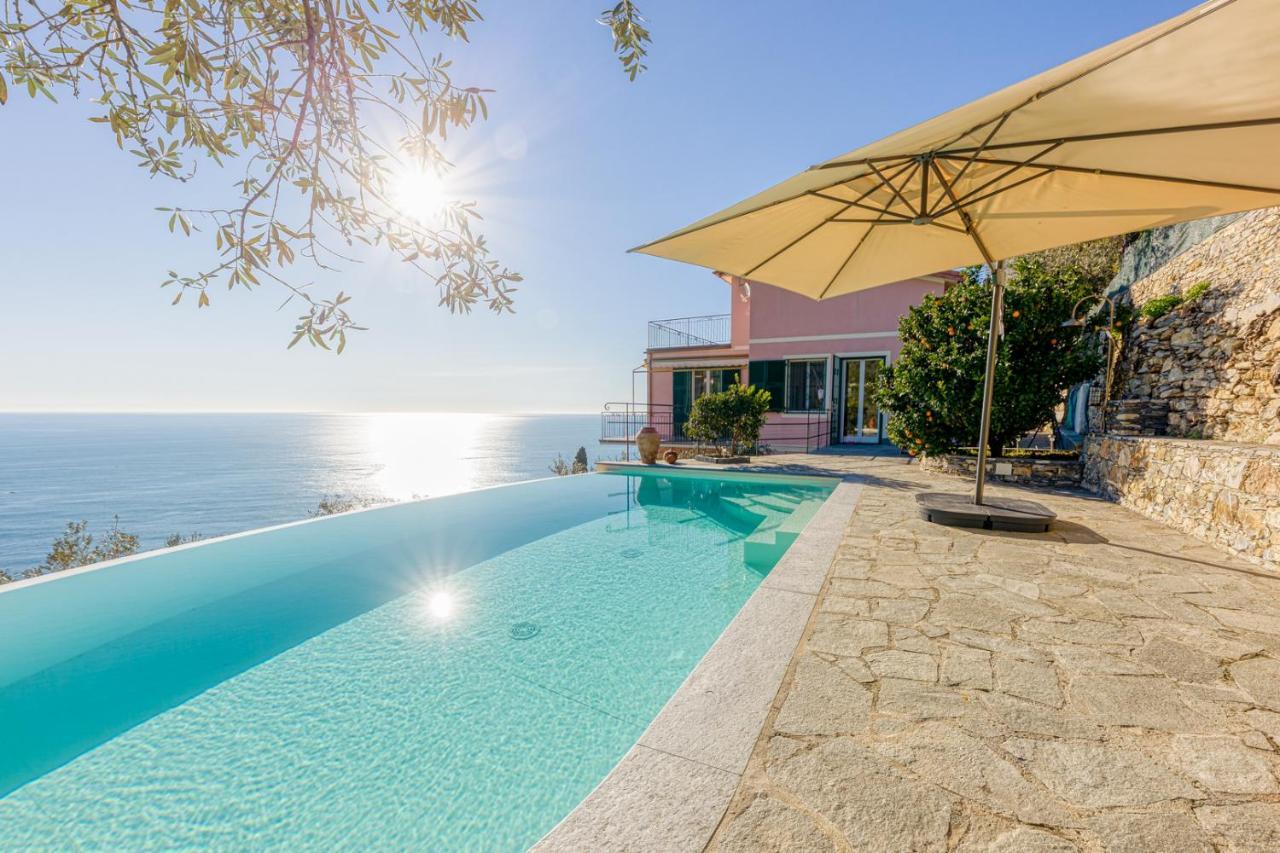 Casaviva - Ampio Trilocale Vista Mare Con Piscina - Pieve Alta Apartamento Pieve Ligure Exterior foto