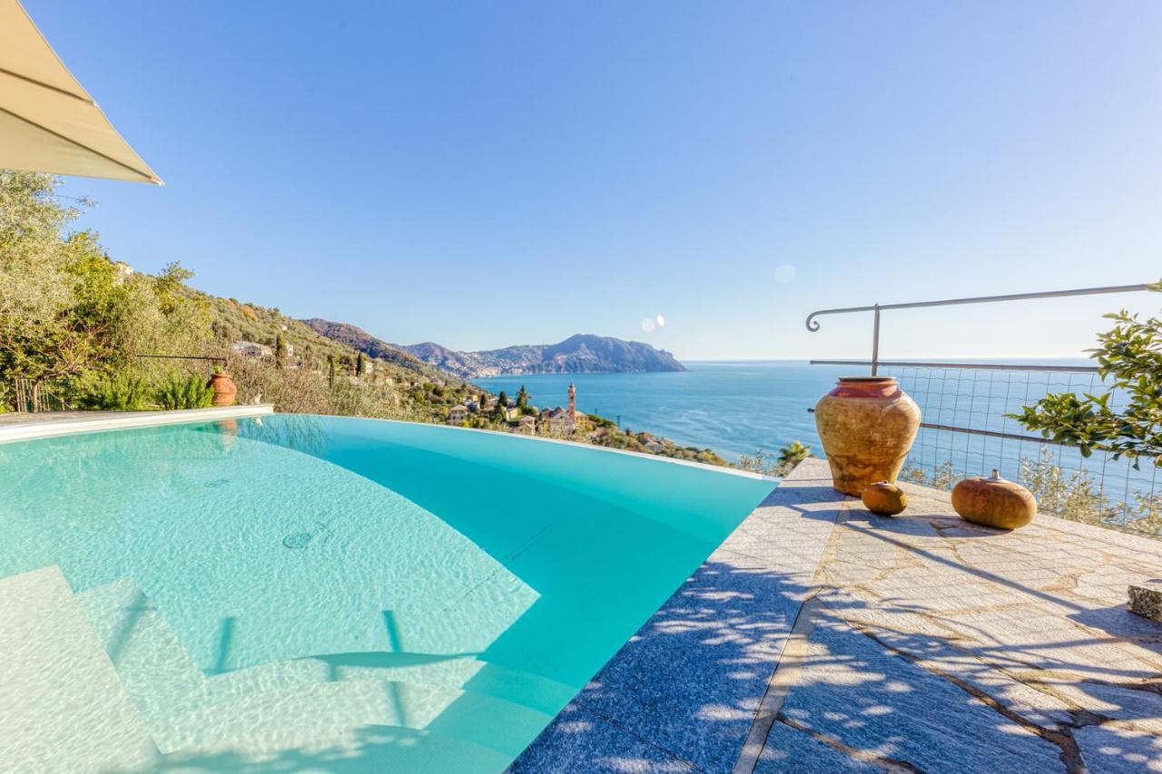 Casaviva - Ampio Trilocale Vista Mare Con Piscina - Pieve Alta Apartamento Pieve Ligure Exterior foto