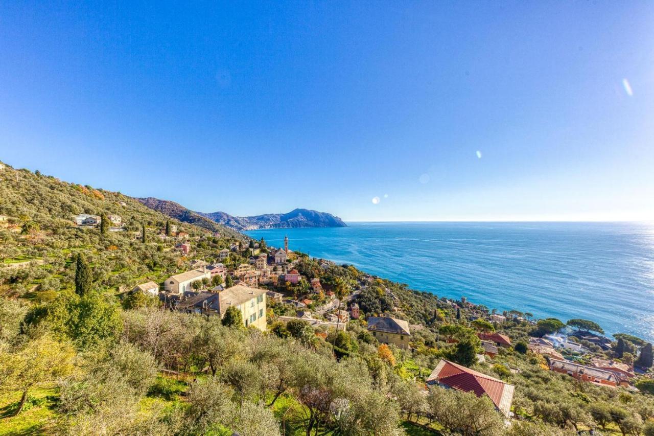Casaviva - Ampio Trilocale Vista Mare Con Piscina - Pieve Alta Apartamento Pieve Ligure Exterior foto