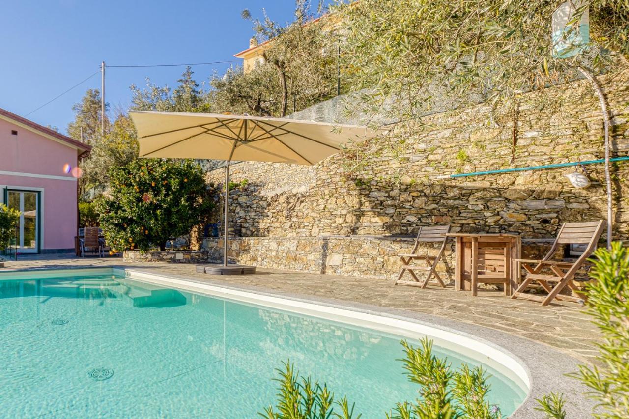 Casaviva - Ampio Trilocale Vista Mare Con Piscina - Pieve Alta Apartamento Pieve Ligure Exterior foto