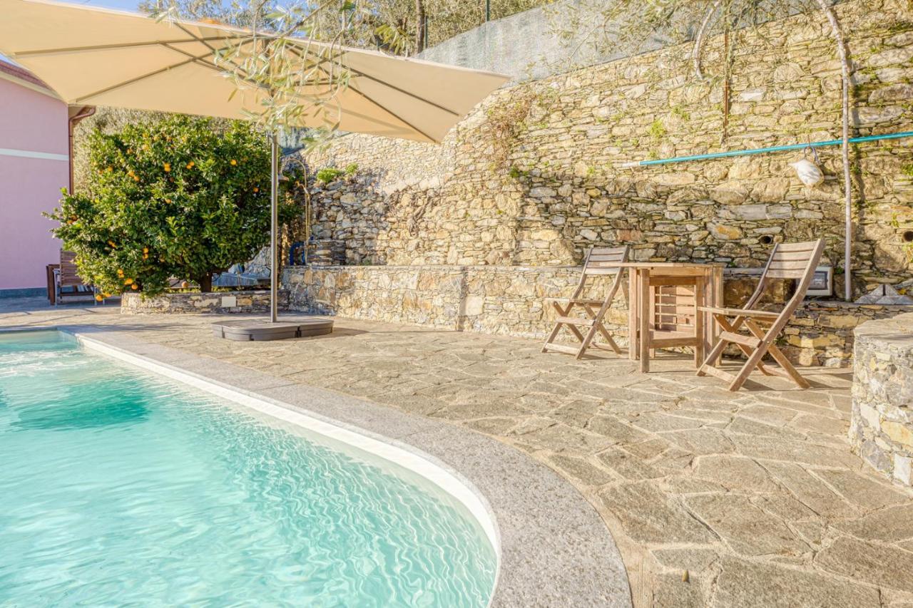 Casaviva - Ampio Trilocale Vista Mare Con Piscina - Pieve Alta Apartamento Pieve Ligure Exterior foto