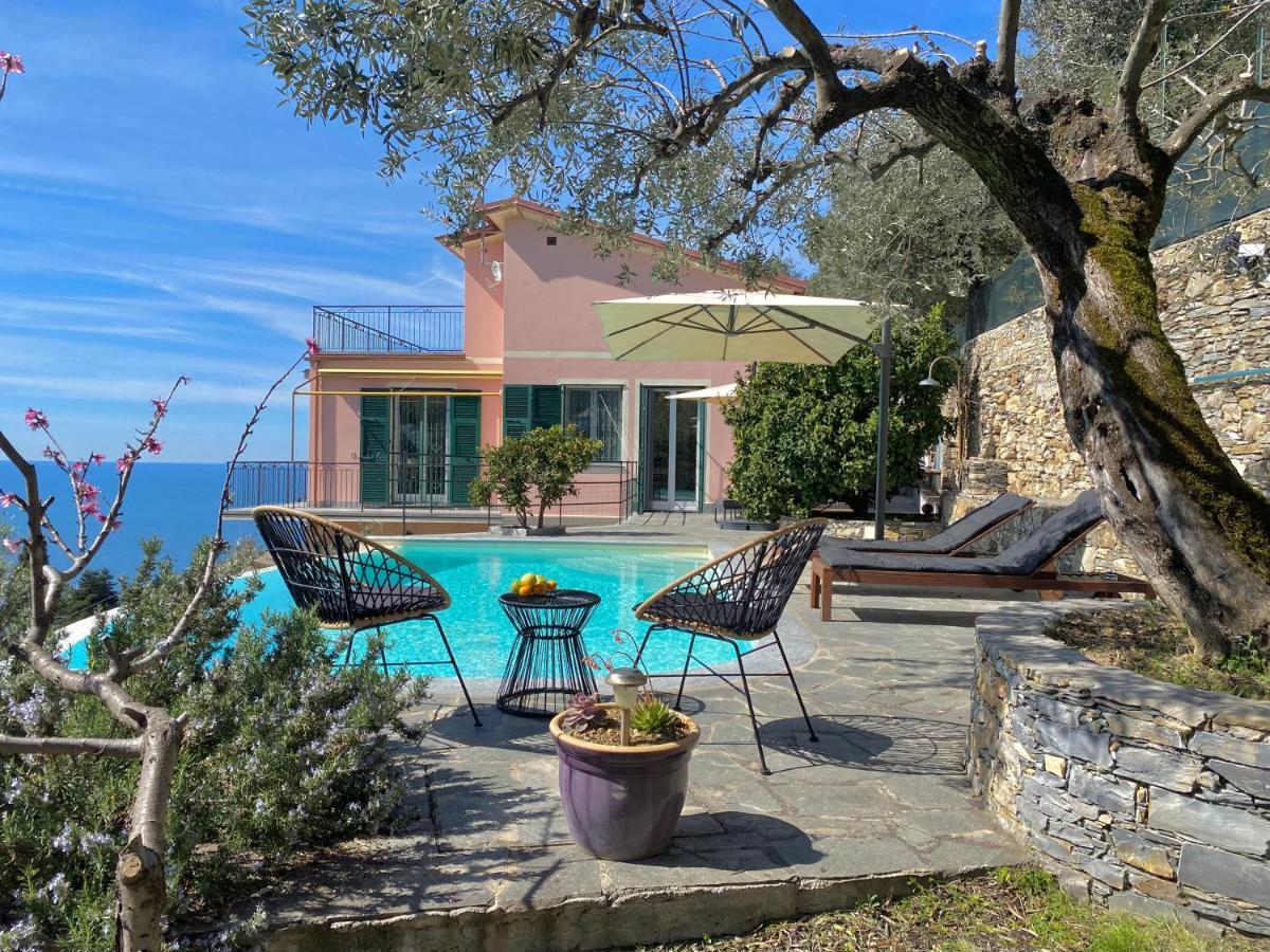 Casaviva - Ampio Trilocale Vista Mare Con Piscina - Pieve Alta Apartamento Pieve Ligure Exterior foto