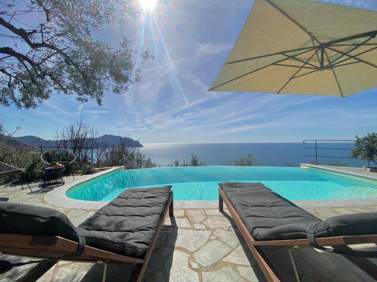 Casaviva - Ampio Trilocale Vista Mare Con Piscina - Pieve Alta Apartamento Pieve Ligure Exterior foto