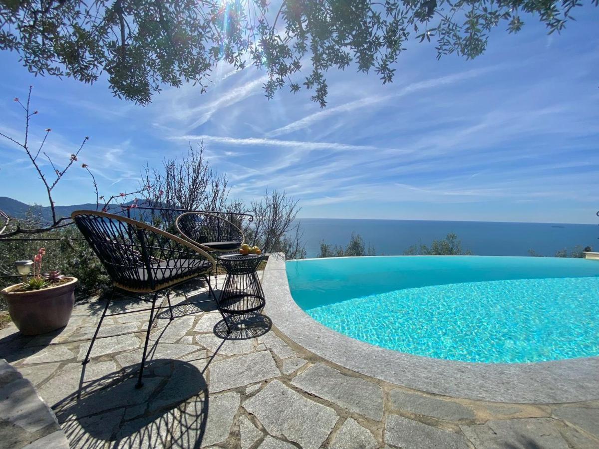 Casaviva - Ampio Trilocale Vista Mare Con Piscina - Pieve Alta Apartamento Pieve Ligure Exterior foto